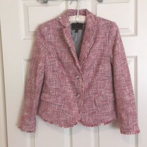 Pink tweed Banana Republic blazer